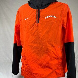 Nike Hoodie Mens L Orange  Princeton University College 1/4 Zip Team Pullover